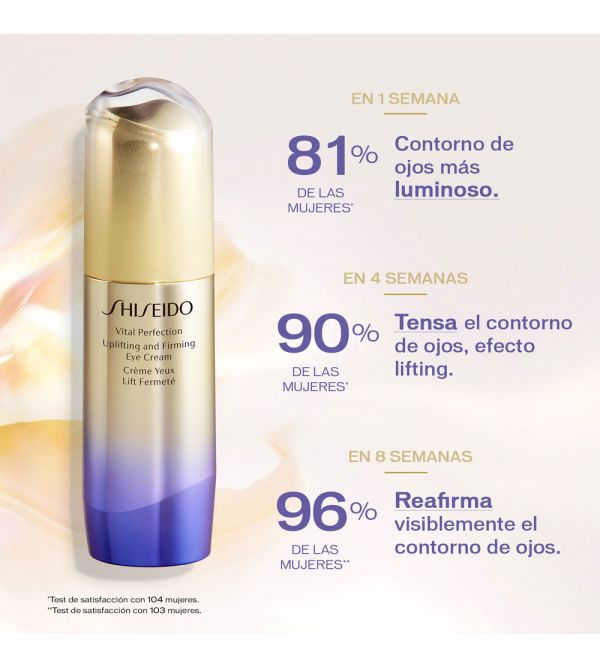 SHISEIDO Vital Perfection Uplifting & Firming Eye Cream - Crema reafirmante para contorno de ojos antiarrugas 15ml