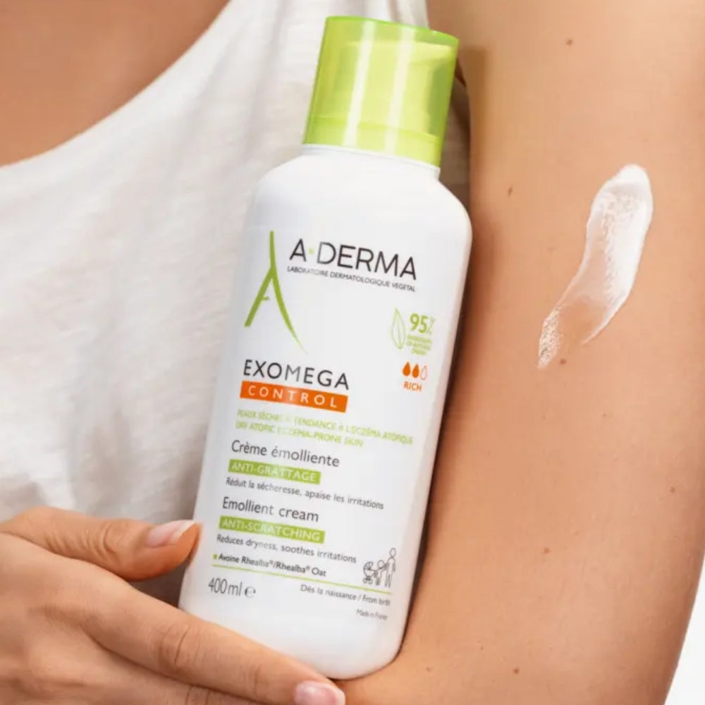 A-Derma Exomega Control Leche Emoliente 400ml – Alivio inmediato para pieles secas con tendencia atópica
