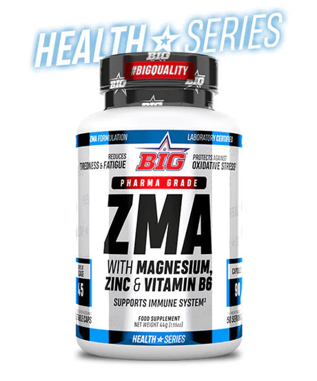 BIG ZMA 90 Cápsulas – Fórmula Avanzada de Zinc, Magnesio y Vitamina B6