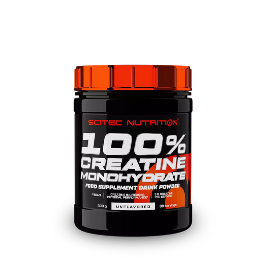 SCITEC NUTRITION 100% Creatine Monohydrate 300g – Creatina Vegana para Aumentar el Rendimiento y la Fuerza – Neutra