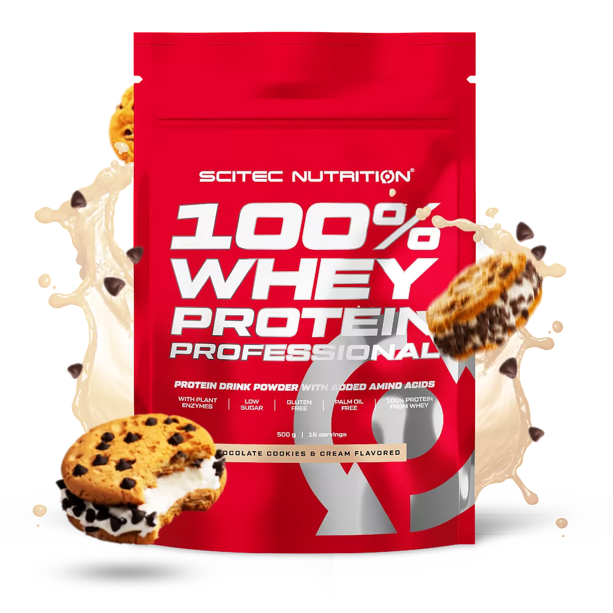 SCITEC NUTRITION 100% Whey Protein Professional 500g – Proteína de Suero Premium para Construcción Muscular – Sabor Delicioso – Fácil Mezcla