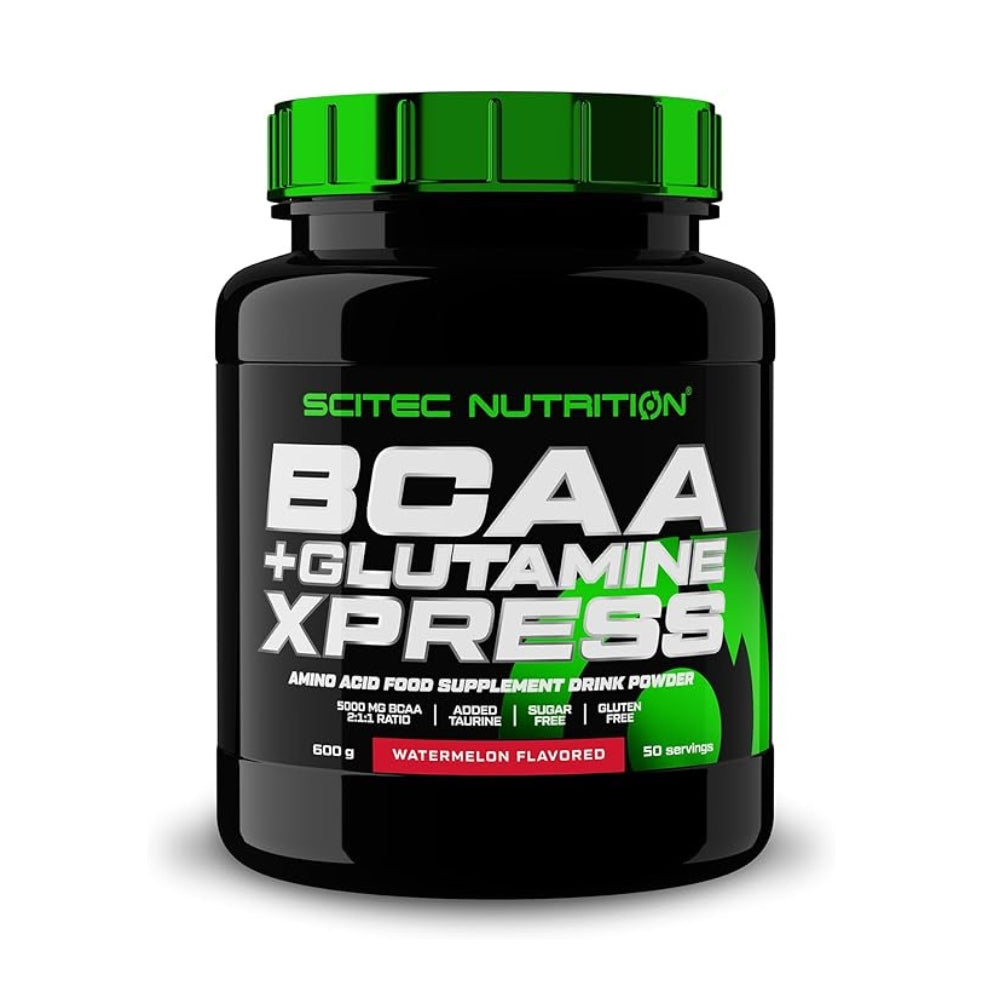 SCITEC NUTRITION BCAA + Glutamine Xpress – Recuperación Muscular y Anticatabólico – 600g – Aminoácidos Esenciales