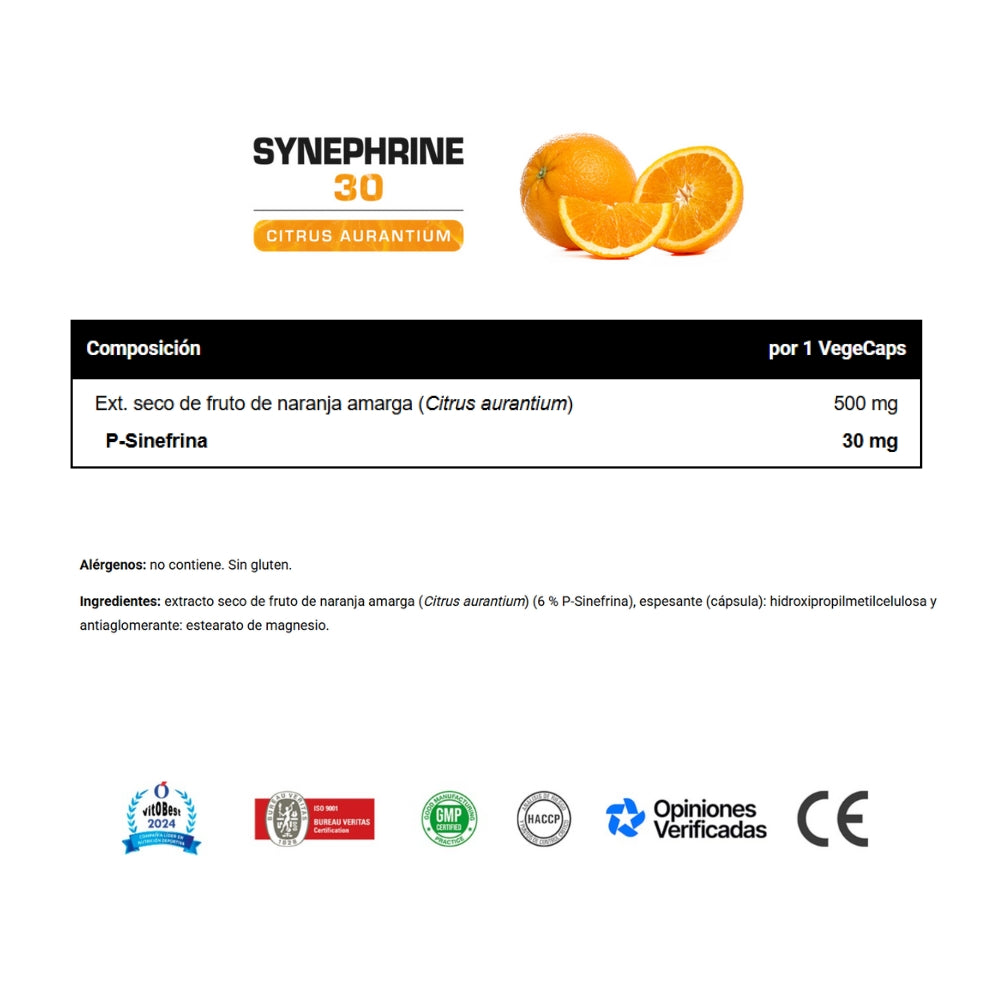 VITOBEST Sinefrina 30 | Extracto natural de sinefrina para el control de peso