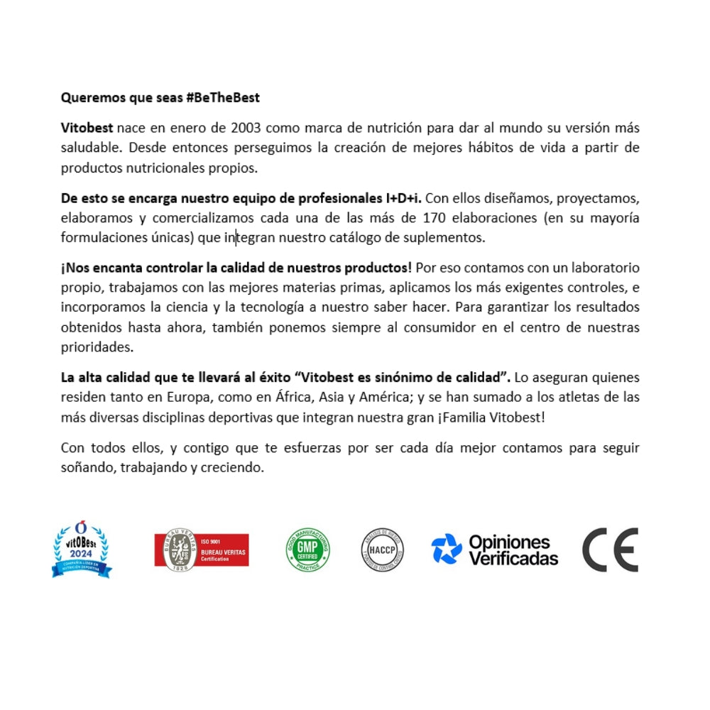 VITOBEST ANSISTOP - Contribuye a disminuir el cansancio y la fatiga 60 capsulas