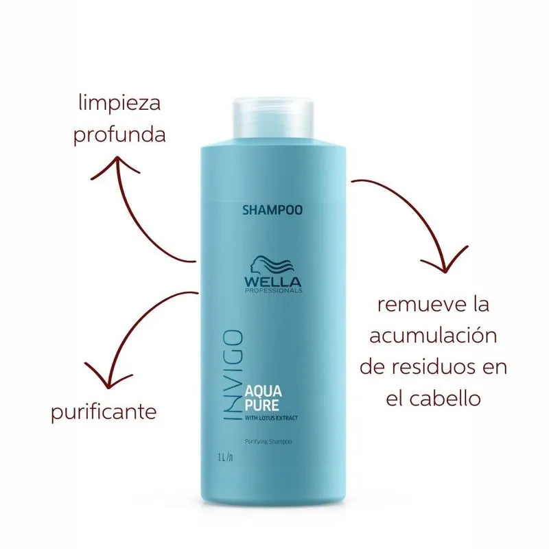 WELLA Champú Purificante Wella Invigo Aqua Pure 1L
