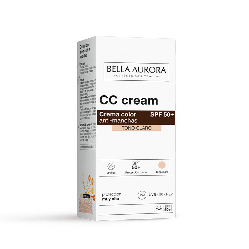 BELLA AURORA CC Cream Antimanchas SPF50+ Tono claro 30ml