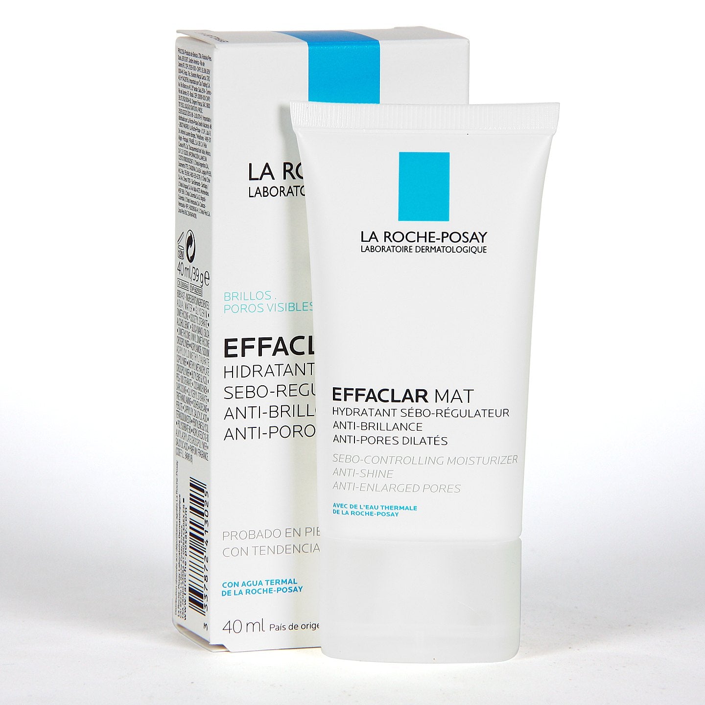 LA ROCHE-POSAY Effaclar Mat 40ml – Crema Hidratante Matificante para Piel Grasa con Poros Dilatados