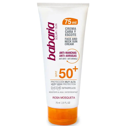 BABARIA Crema Solar Antimanchas SPF50+ Rosa Mosqueta 75ML