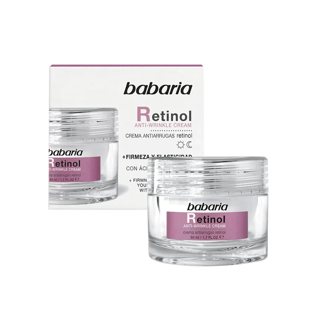 BABARIA Crema Facial Retinol | Crema facial anti-arrugas con ácido hialurónico 50ml