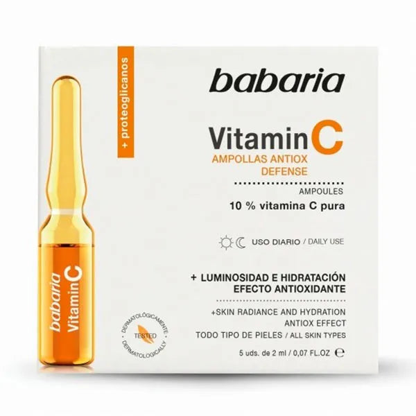 BABARIA Vitamina C Ampollas Antiox Defense - Luminosidad e Hidratación 5UD