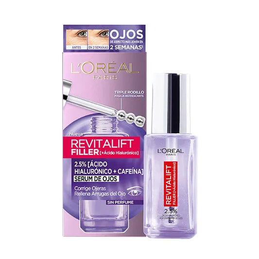 L'OREAL PARIS Revitalift Filler Serum De Ojos | 20ML Serum anti-edad para contorno de ojos