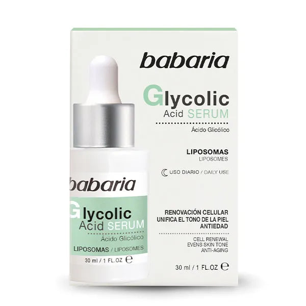 BABARIA Serum Facial Ácido Glicólico | Serum facial unificador del tono 30ML