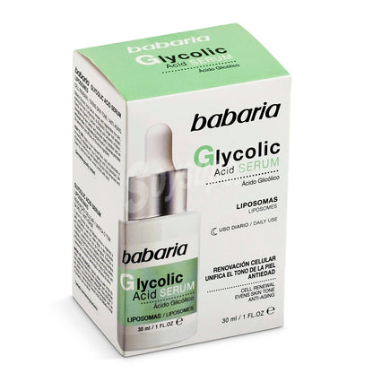 BABARIA Serum Facial Ácido Glicólico | Serum facial unificador del tono 30ML