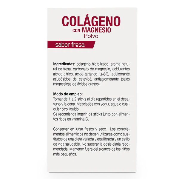 ANA MARÍA LAJUSTICIA Colágeno con magnesio. Sabor fresa (20 sobres)