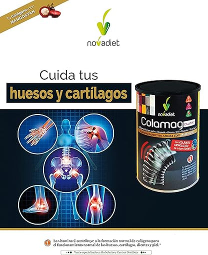 NOVADIET Colamag Calmán con Colágeno Origen Marino Para Piel, Huesos, Músculos, Articulaciones y Cartílagos 300 gr