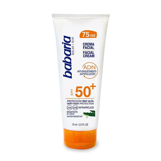 BABARIA Crema Facial Solar Aloe SPF50+ Anti-Envejecimiento 75ML