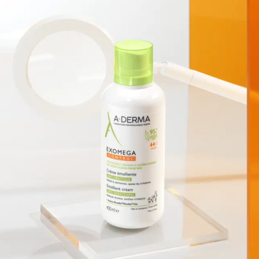A-Derma Exomega Control Leche Emoliente 400ml – Alivio inmediato para pieles secas con tendencia atópica