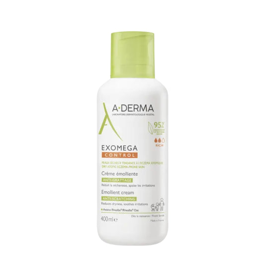 A-Derma Exomega Control Leche Emoliente 400ml – Alivio inmediato para pieles secas con tendencia atópica