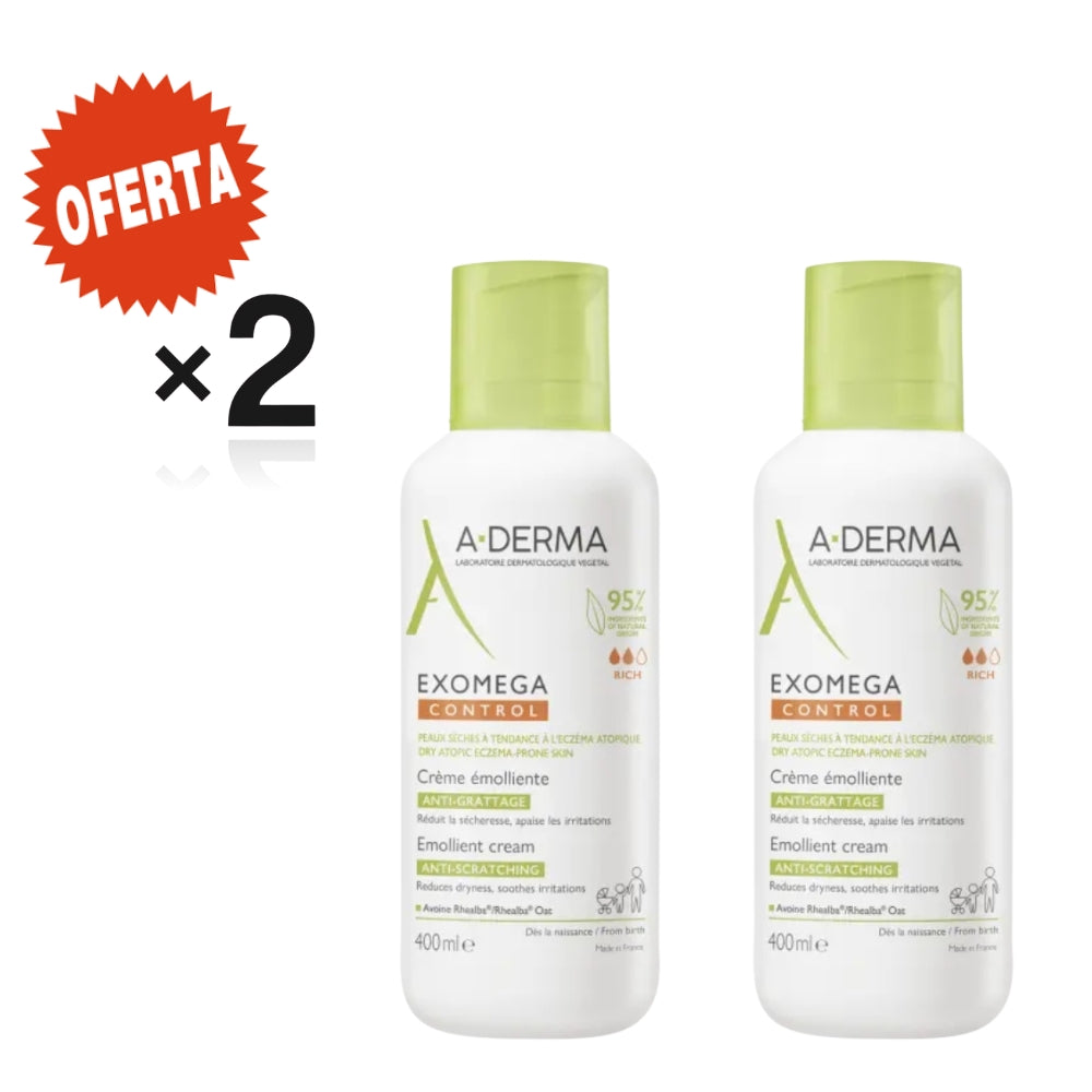 A-Derma Exomega Control Leche Emoliente 400ml – Alivio inmediato para pieles secas con tendencia atópica