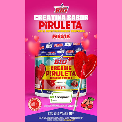 BIG CREABIG sabor PIRULETA Fiesta - Creatina sello Creapure - 250gr