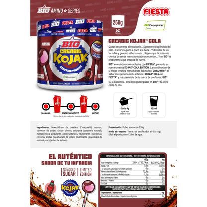 BIG CREABIG sabor KOJAK COLA - Creatina sello Creapure - 250gr