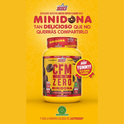 BIG Proteína CFM ISO ZERO sabor MINIDONA original - Proteína 100% aislada de calidad superior 1kg