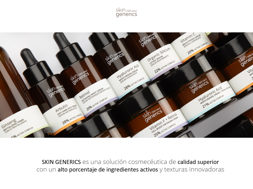 SKIN GENERICS Booster Rejuvenecedor con Retinol + Ceramidas 98,75 % Complejo activo