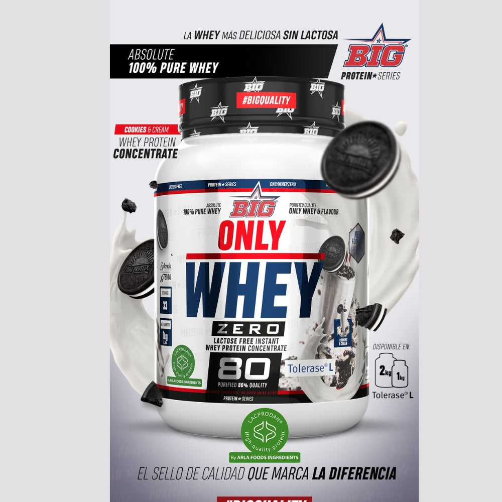 BIG Proteína ONLY WHEY ZERO - Proteína de alta calidad certificada 1 - 2 kg