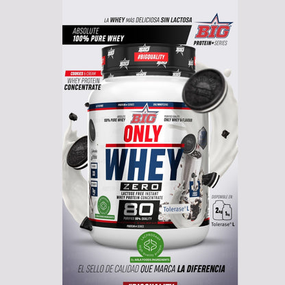 BIG Proteína ONLY WHEY ZERO - Proteína de alta calidad certificada 1 - 2 kg