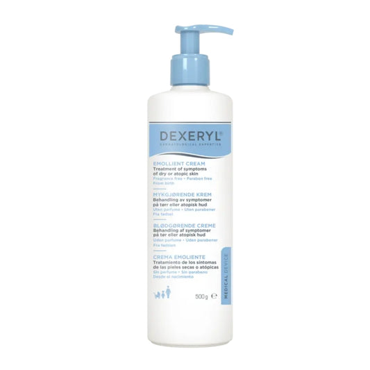 Dexeryl Crema Emoliente 500ml | Hidratante Corporal y Facial | Piel Seca, Atópica e Irritada | Alivia, Protege y Repara
