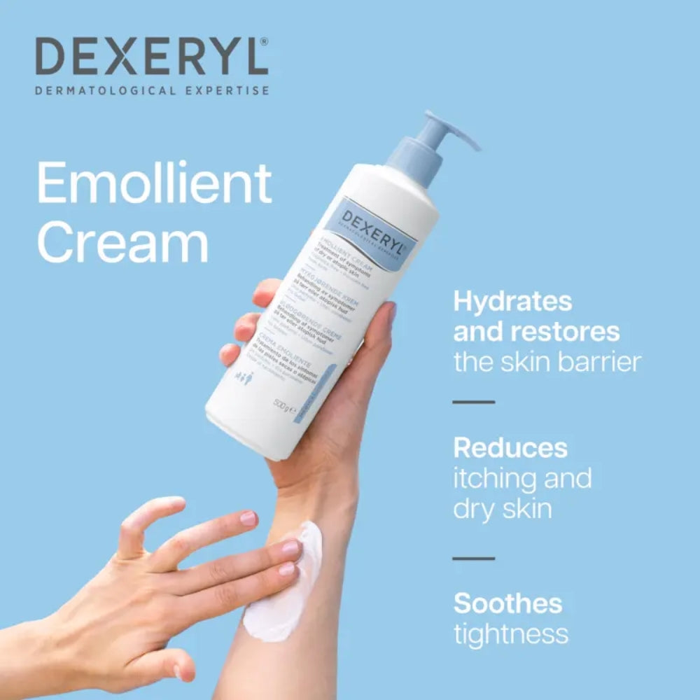 Dexeryl Crema Emoliente 500ml | Hidratante Corporal y Facial | Piel Seca, Atópica e Irritada | Alivia, Protege y Repara