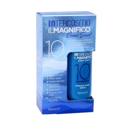 INTERCOSMO Il Magnifico 10 en 1 Ocean Scent 150ml – Mascarilla en Spray Sin Aclarado para Todo Tipo de Cabello