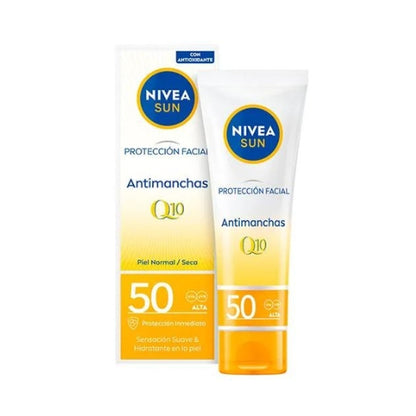 NIVEA SUN Protección Anti-Manchas Q10 Sfp50 | 50ML Protección solar con Q10 para rostro