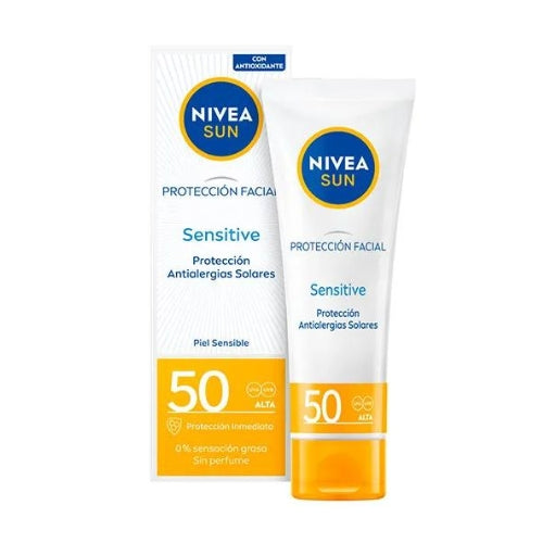 NIVEA SUN Protección Facial Sensitive Spf 50 | 50ML Protección solar facial