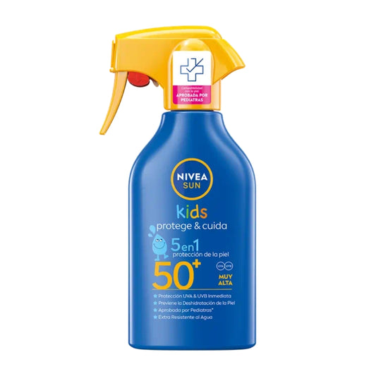 NIVEA SUN Kids Protege & Cuida Spray 5 en 1 - Protección de la piel SPF50+ 270ml