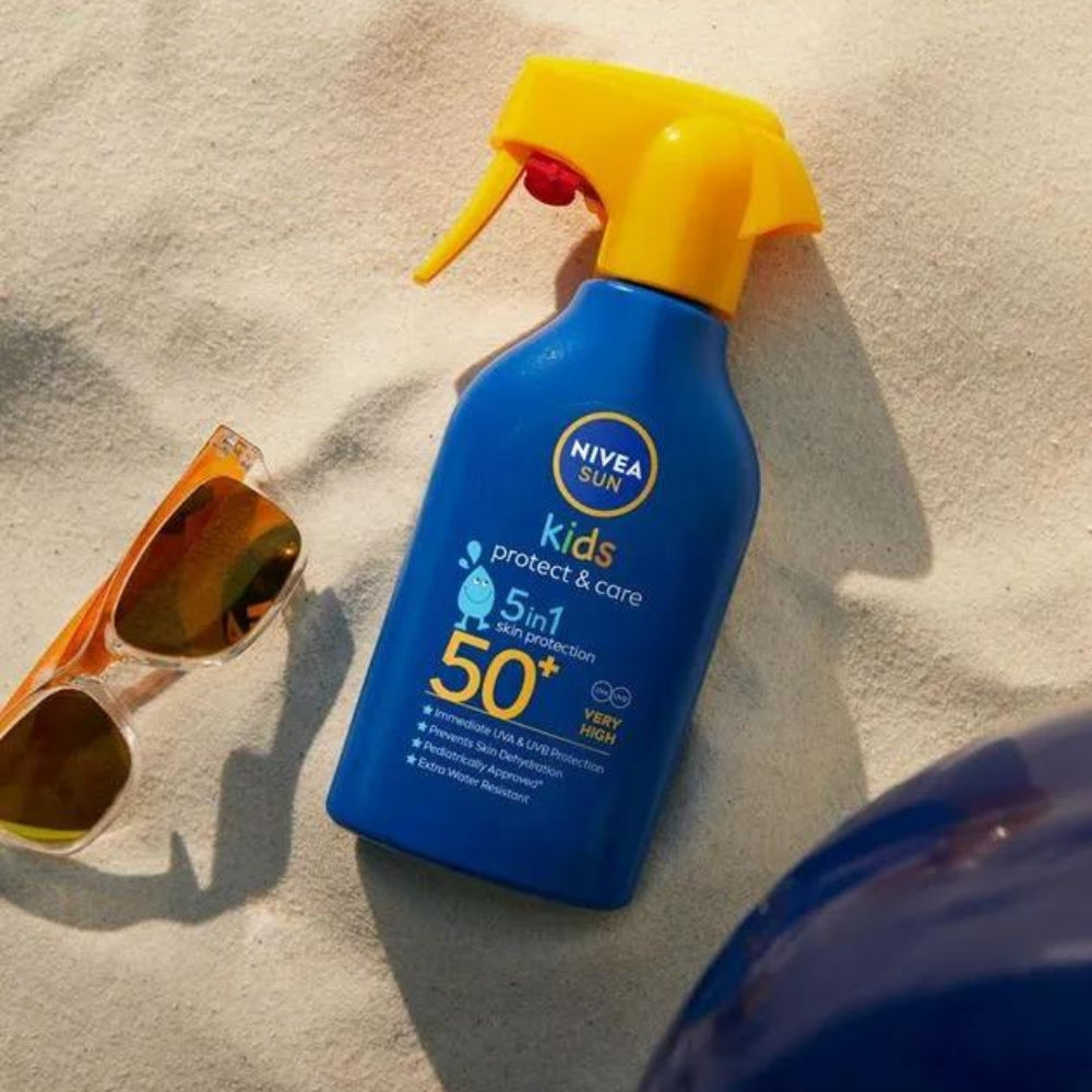 NIVEA SUN Kids Protege & Cuida Spray 5 en 1 - Protección de la piel SPF50+ 270ml