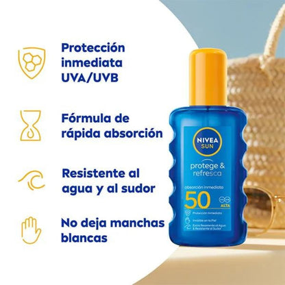 NIVEA SUN Protege & Refresca Spray Solar SPF 50 | 200ml