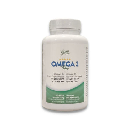 VIBEFARMA Omega 3 Pro | Ácidos grasos esenciales de alta concentración y pureza | 60 cápsulas