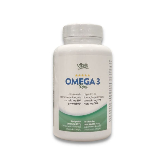 VIBEFARMA Omega 3 Pro | Ácidos grasos esenciales de alta concentración y pureza | 60 cápsulas