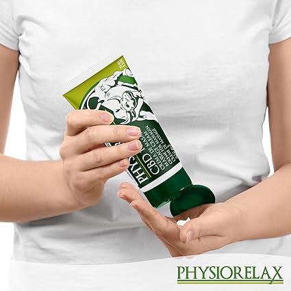 PHYSIORELAX Crema CBD Cannabidiol 1000mg - Crema de Masaje con Aceites Esenciales 75 ml