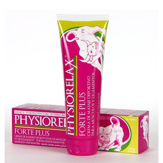 PHYSIORELAX FORTE PLUS 250 ml - Crema de Masaje, Preparación y Recuperación de Músculos y Ligamentos