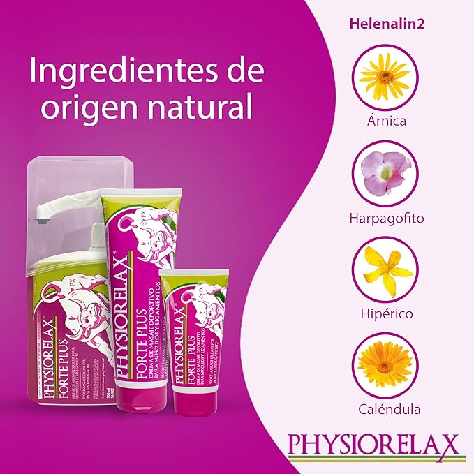 PHYSIORELAX FORTE PLUS 500ml - Crema de Masaje, Preparación y Recuperación de Músculos y Ligamentos, Antes y Después del Ejercicio