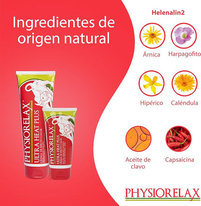 PHYSIORELAX ULTRA HEAT Crema de masaje calor intensivo - 75ml/250ml