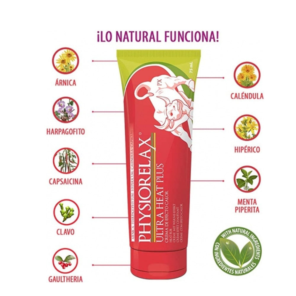 PHYSIORELAX ULTRA HEAT Crema de masaje calor intensivo - 75ml/250ml