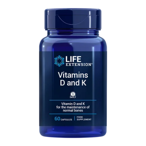 LIFE EXTENSION Vitaminas D & K - Un beneficio poderoso para la salud ósea, cerebral y arterial