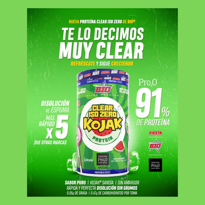 BIG Proteína CLEAR ISO ZERO KOJAK - Proteina calidad Premium, Alta pureza 750gr