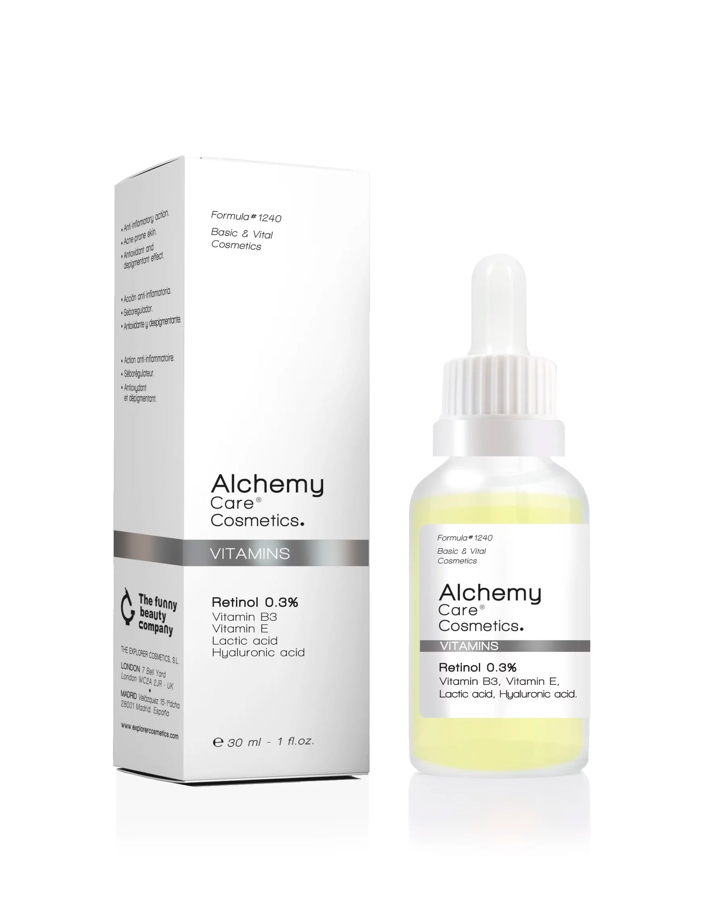 ALCHEMY CARE COSMETICS Retinol 0.3% - Reducir líneas de Expresión y Arrugas 30 ml