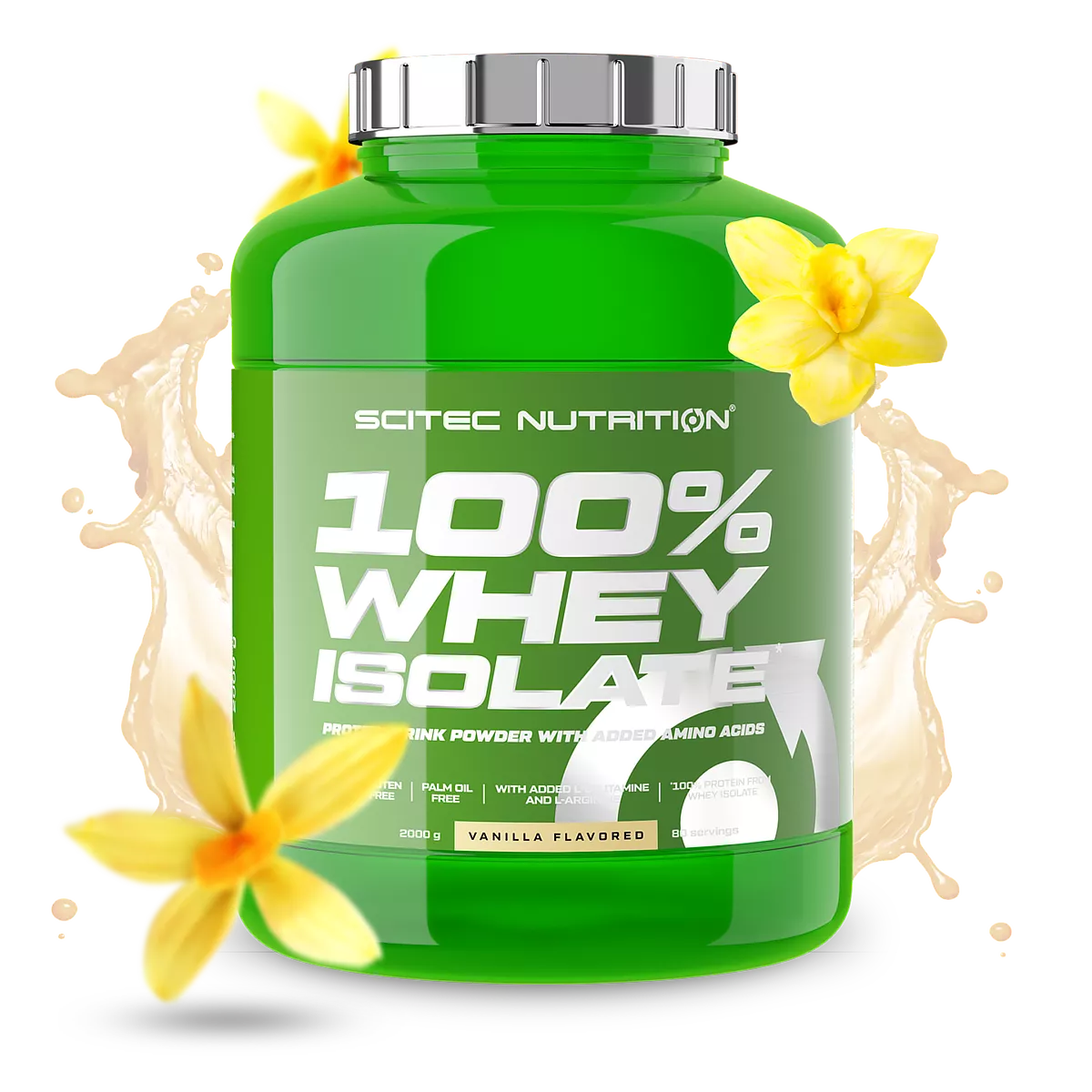 SCITEC NUTRITION 100% Whey Isolate – Proteína Aislada de Suero – 2kg – Alta Pureza y Rápida Absorción