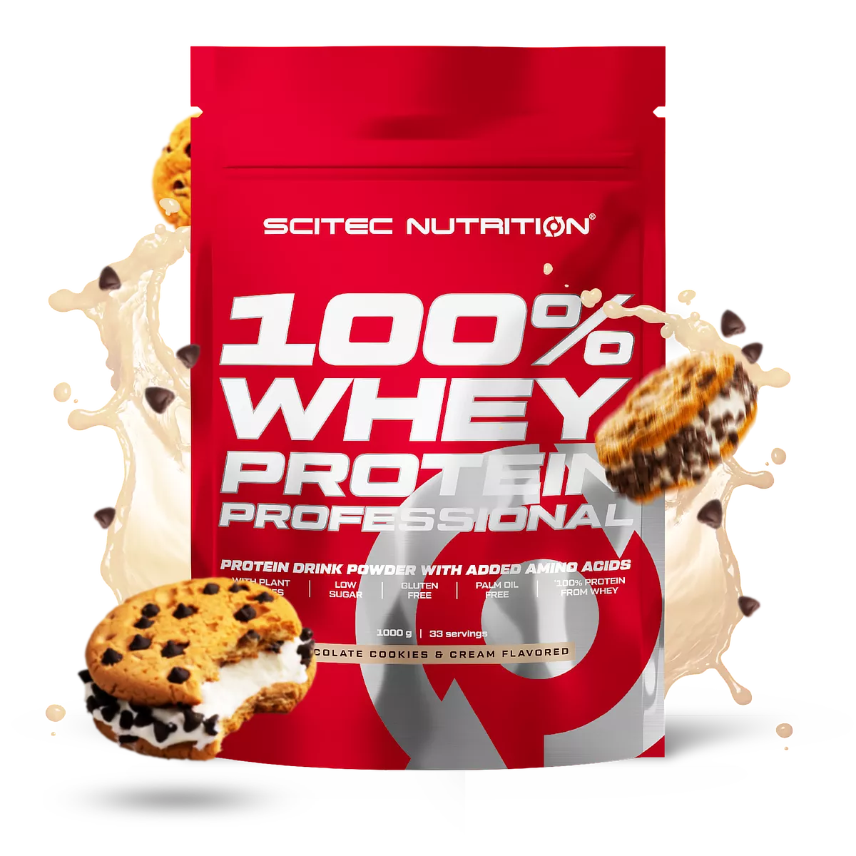 SCITEC NUTRITION 100% Whey Protein Professional 1kg – Proteína de Suero de Alta Calidad – Desarrollo, Recuperación y Aumento de masa Muscular