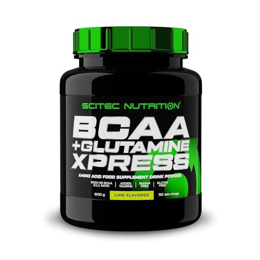 SCITEC NUTRITION BCAA + Glutamine Xpress – Recuperación Muscular y Anticatabólico – 600g – Aminoácidos Esenciales